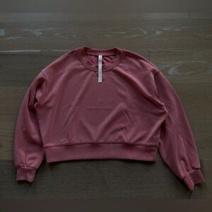 Lululemon Women’s Softstreme Perfectly Oversized Cropped Crew Size 6 Rose Pink